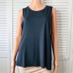 PIECE APPAREL Dark Gray Side Boob Tank Top Size Medium